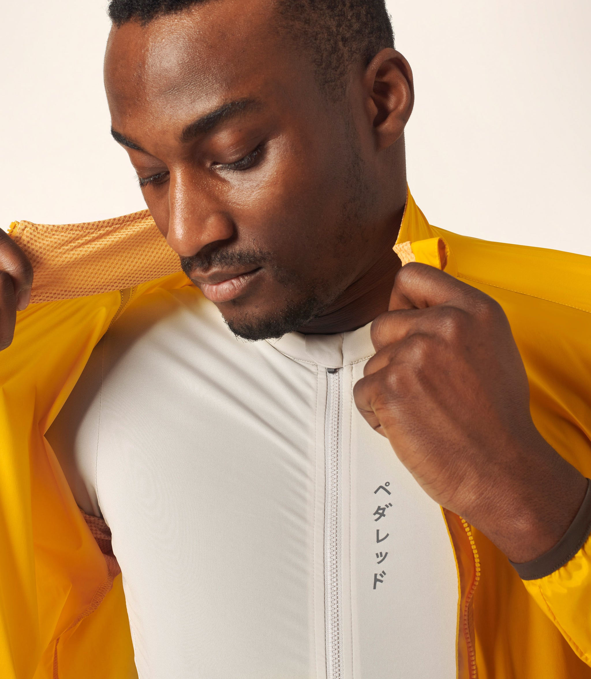 pedaled mirai jacket MIRAI WINDPROOF JACKET (GOLDEN YELLOW) – COG TOKYO